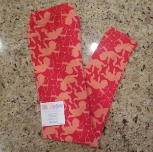 LuLaRoe Leggings. Valentine's Day. OS (One Size).